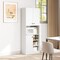 Kitchen Pantry Storage Cabinet with Microwave Stand and Open Shelves-White
